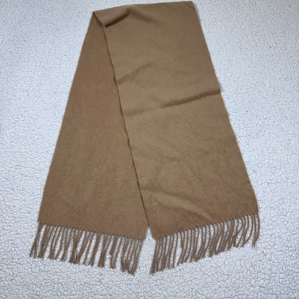 Preston & York Women’s 100% Cashmere Brown Camel Scarf Wrap 57" x 12"
